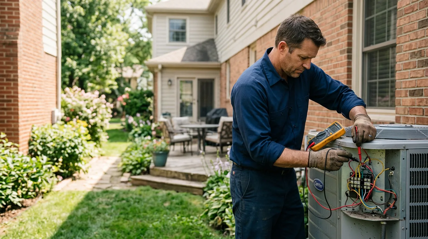 HVAC technician working near Pigeon Forge, TN